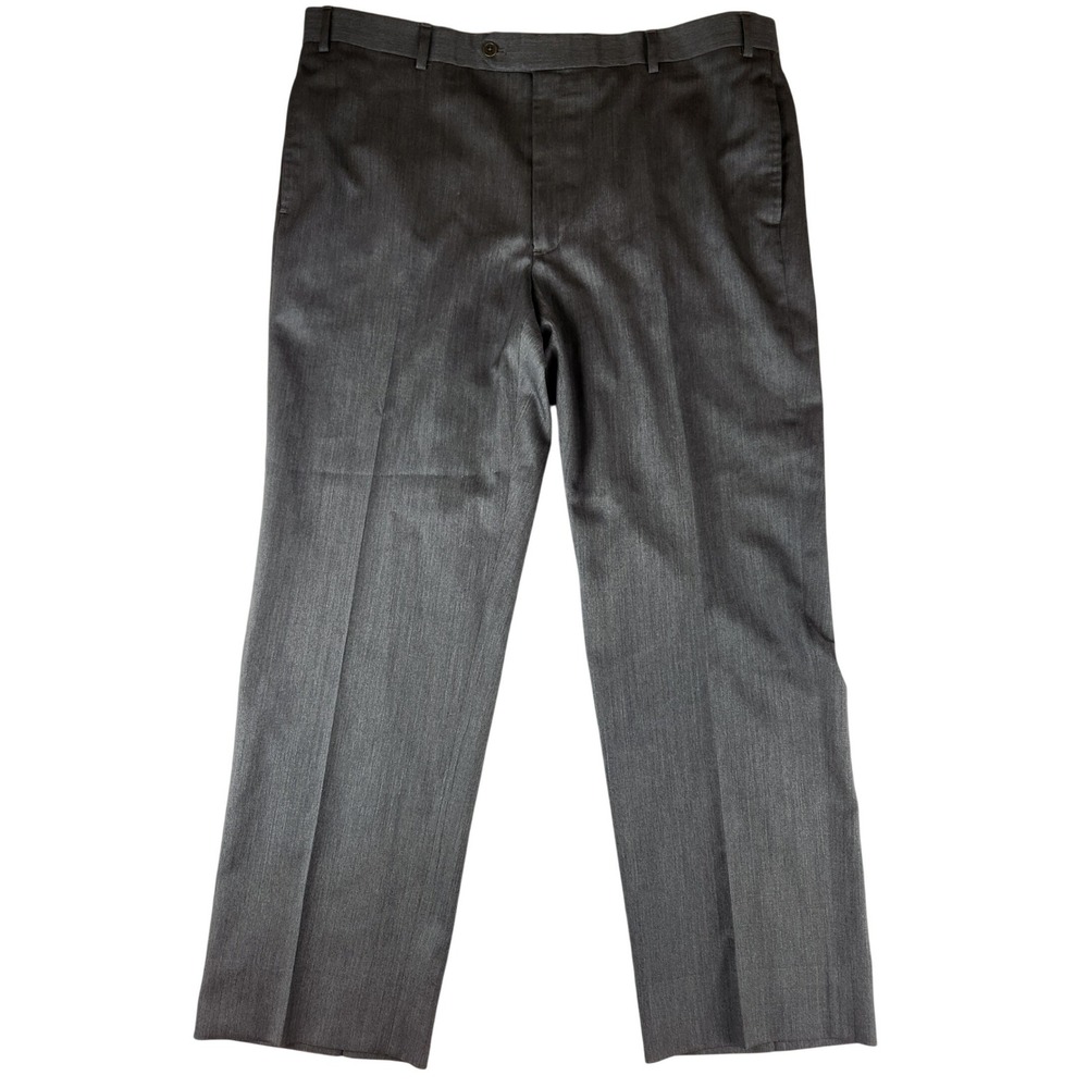 Brooks Brothers 346 Madison Fit Dress Pants Mens 40x30 Gray Flat Front Trousers